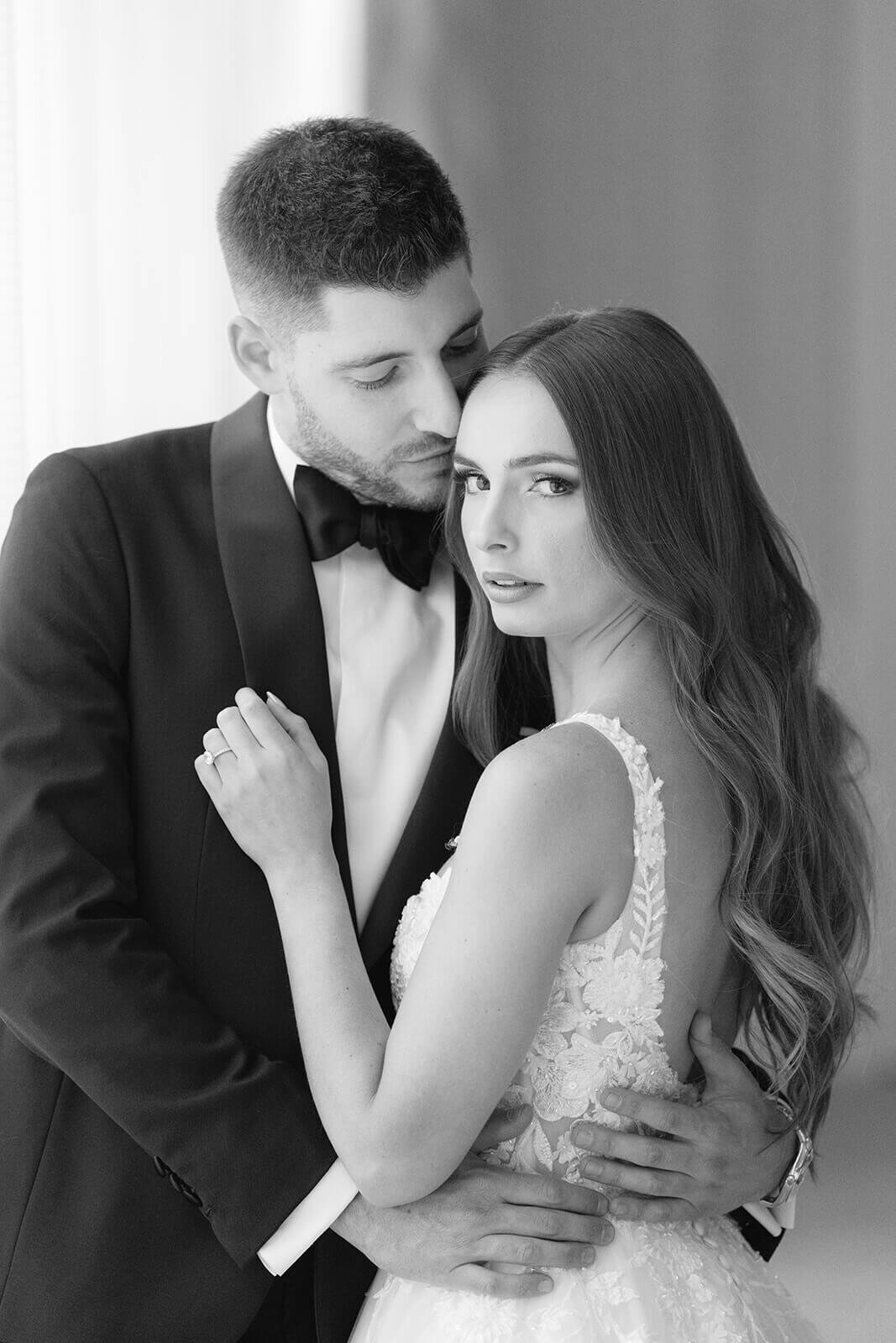Clarissa and Adam celebrating on their wedding day