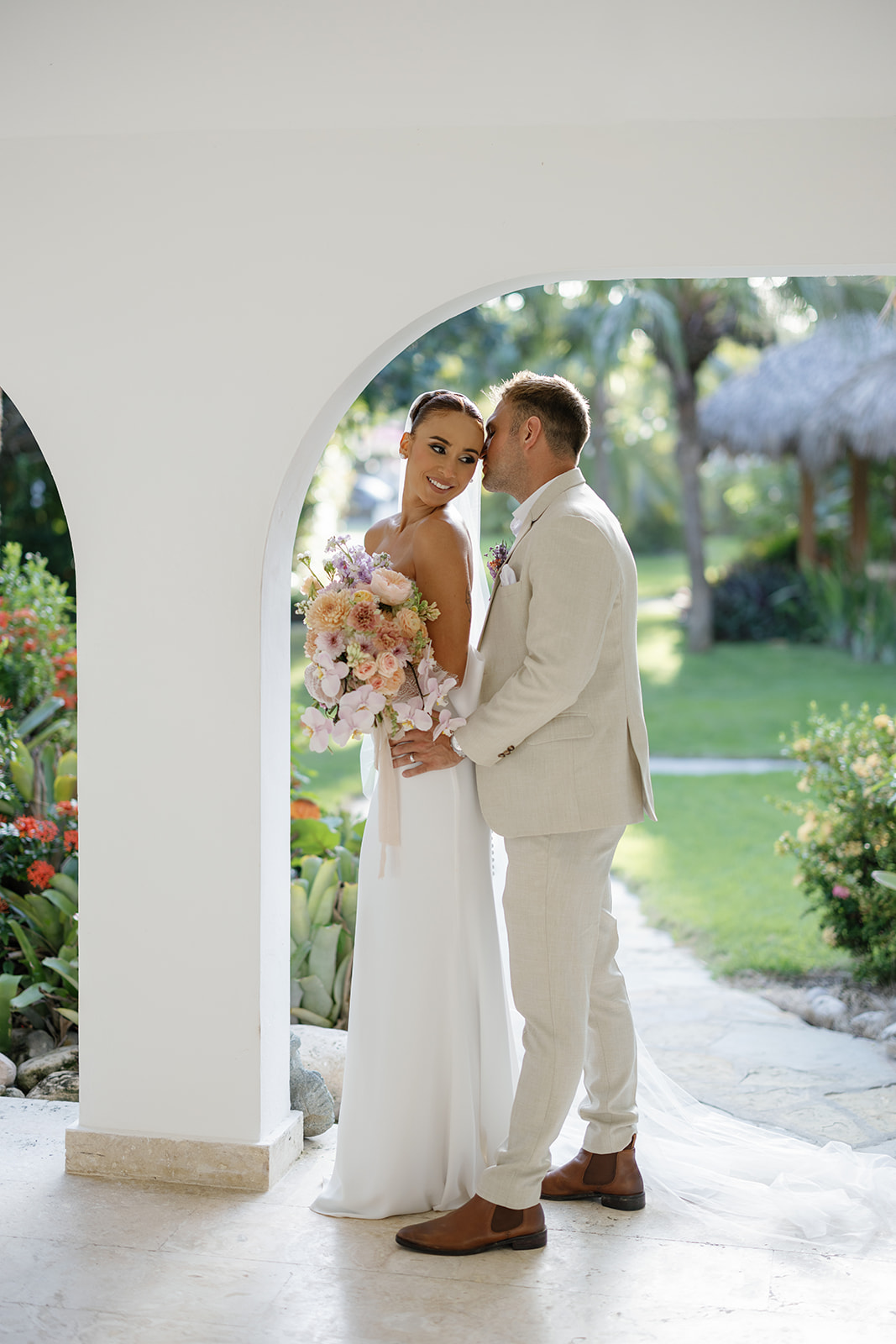 Bride and groom portrait, Dominican Republic wedding