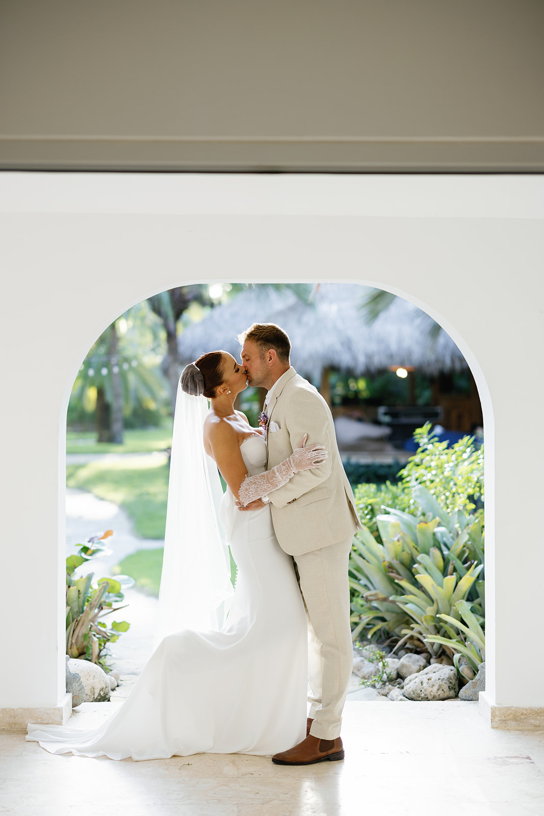 Bride and groom portrait, Dominican Republic wedding