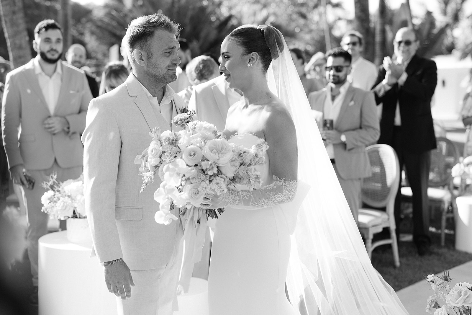 Beachfront ceremony aisle