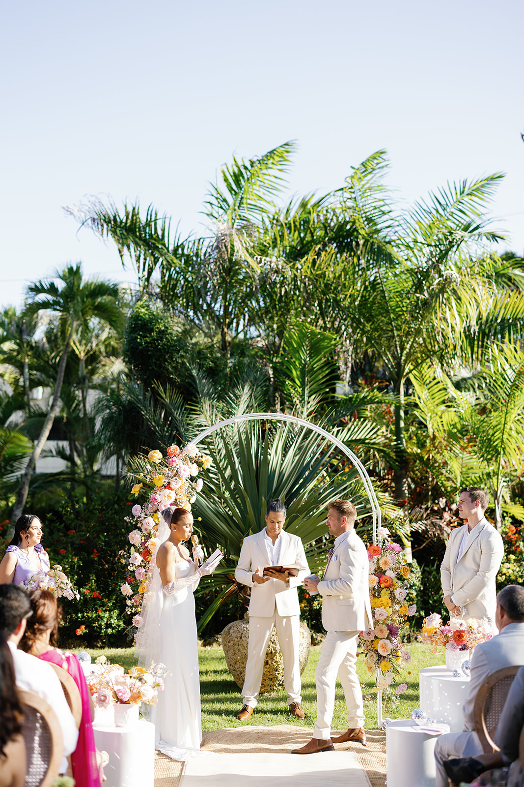 Wedding ceremony guests, Dominican Republic