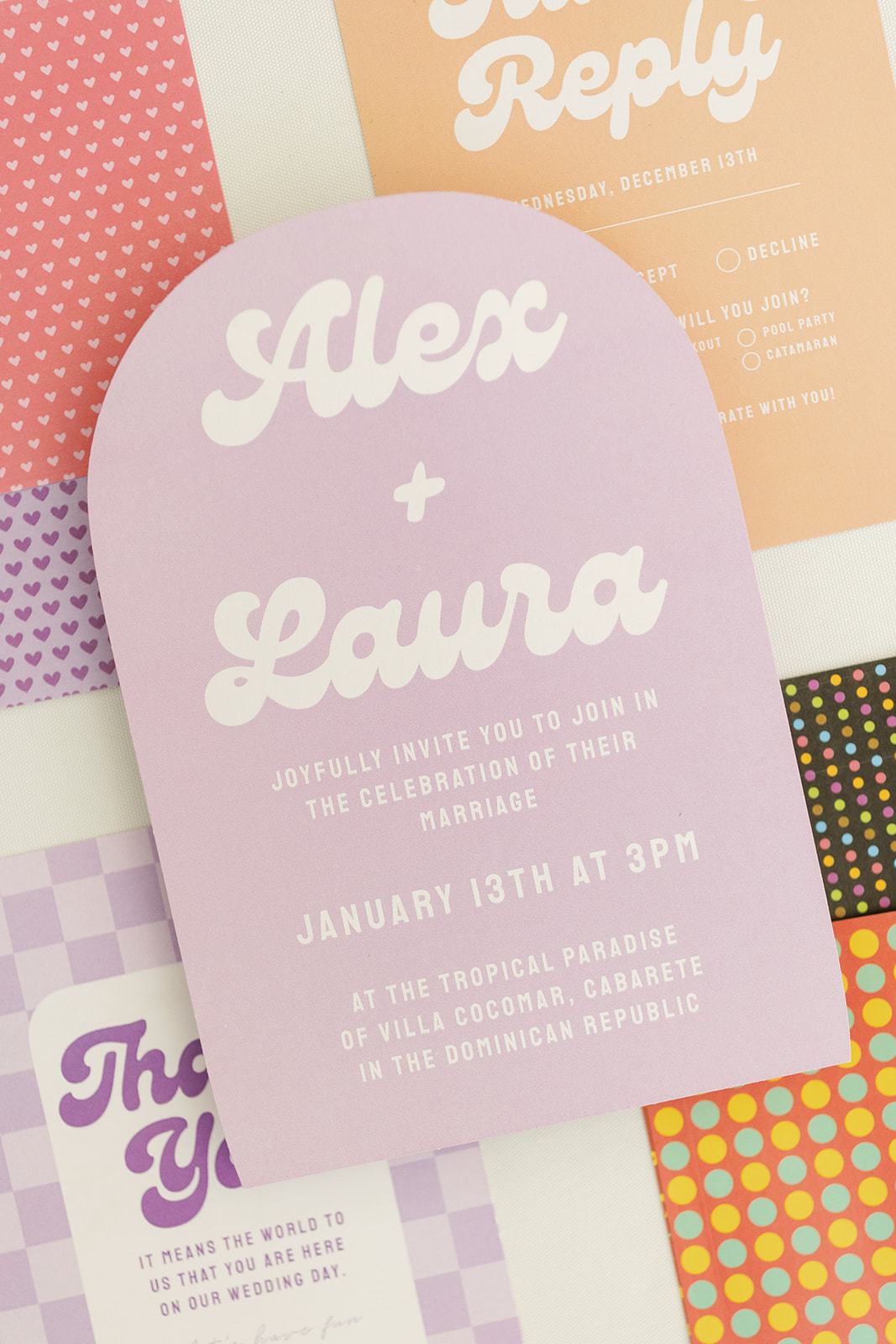 Invitation suite and details, Dominican Republic wedding