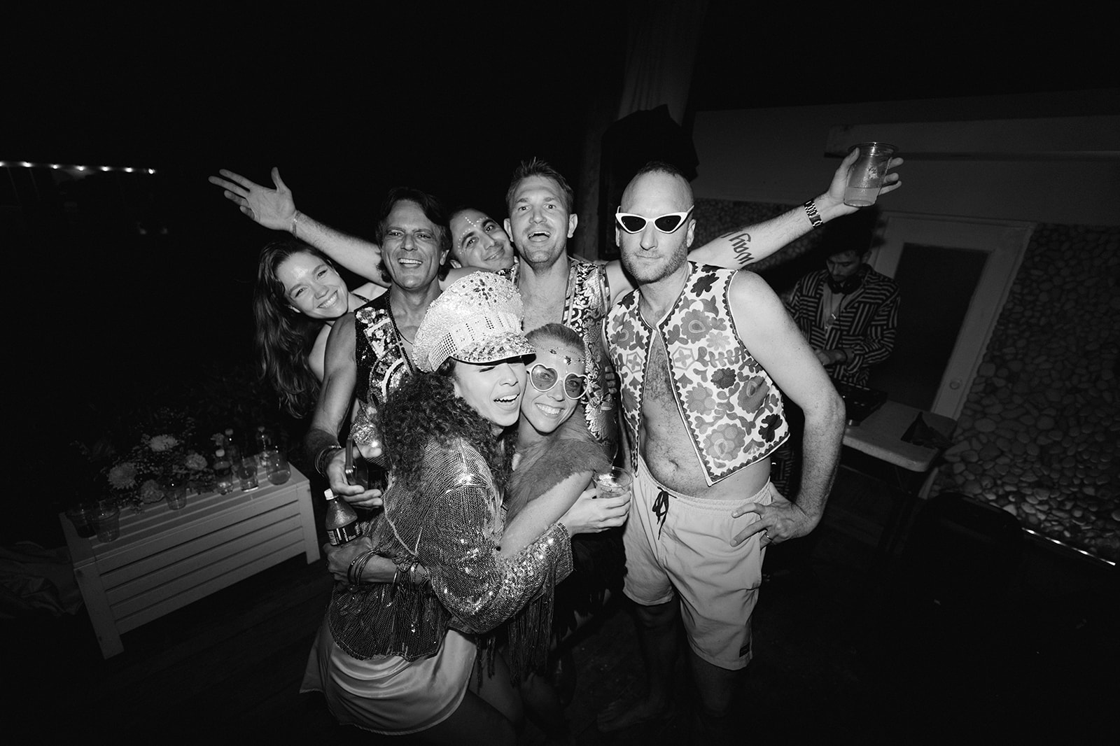 Late-night reception celebration, Dominican Republic wedding