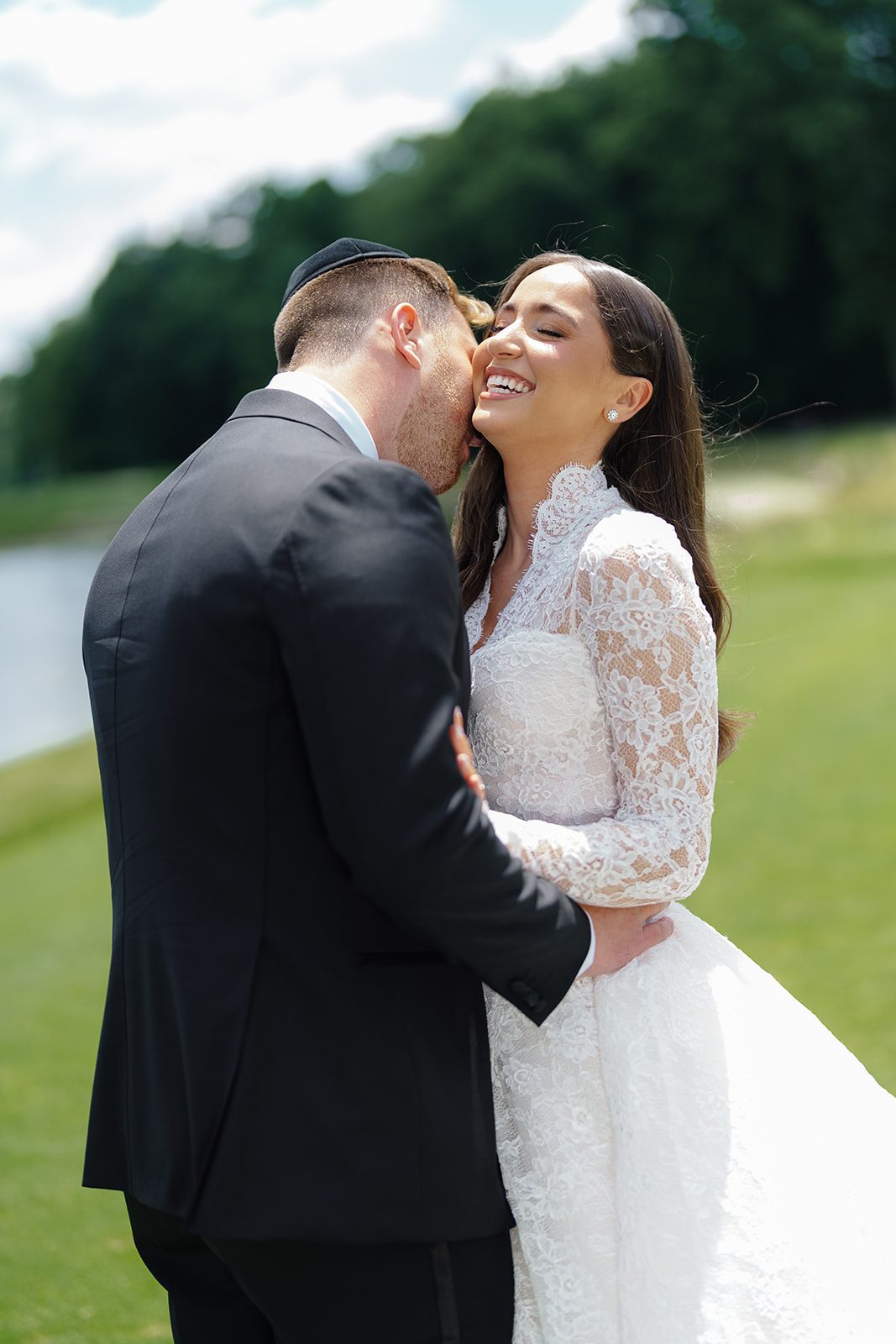 Wedding at Edgewood Country Club — rosalie josh edgewood country club golf course kiss