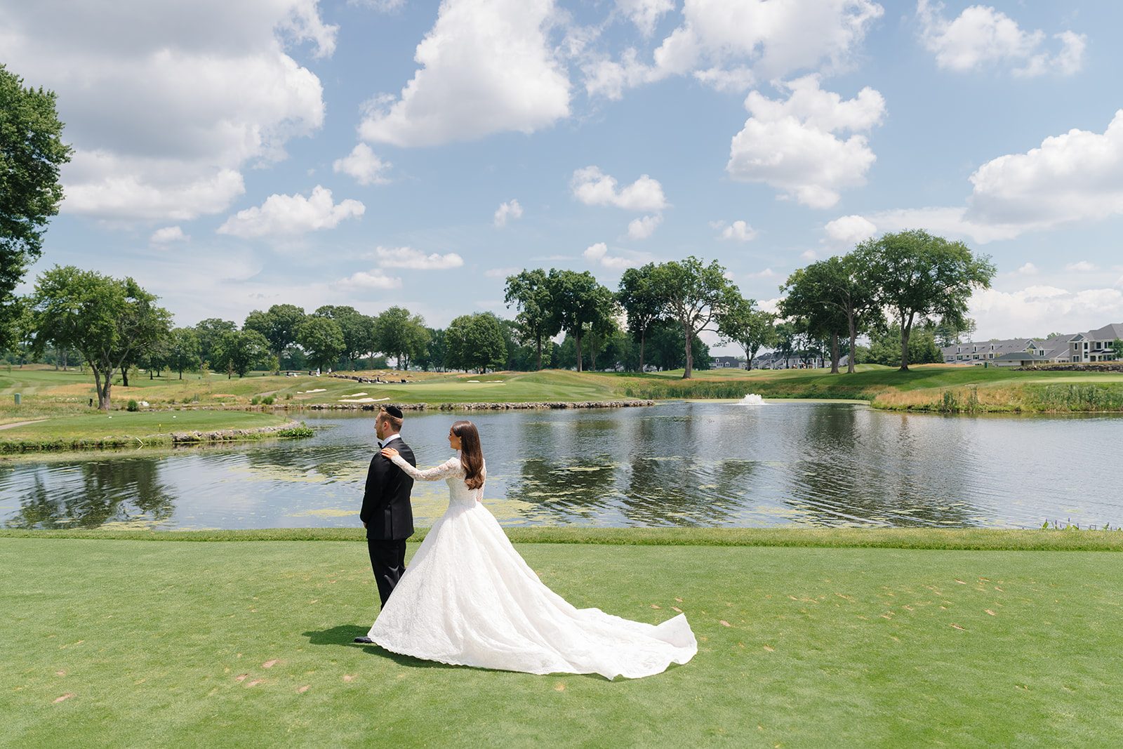 Wedding at Edgewood Country Club — rosalie josh edgewood country club lake portrait
