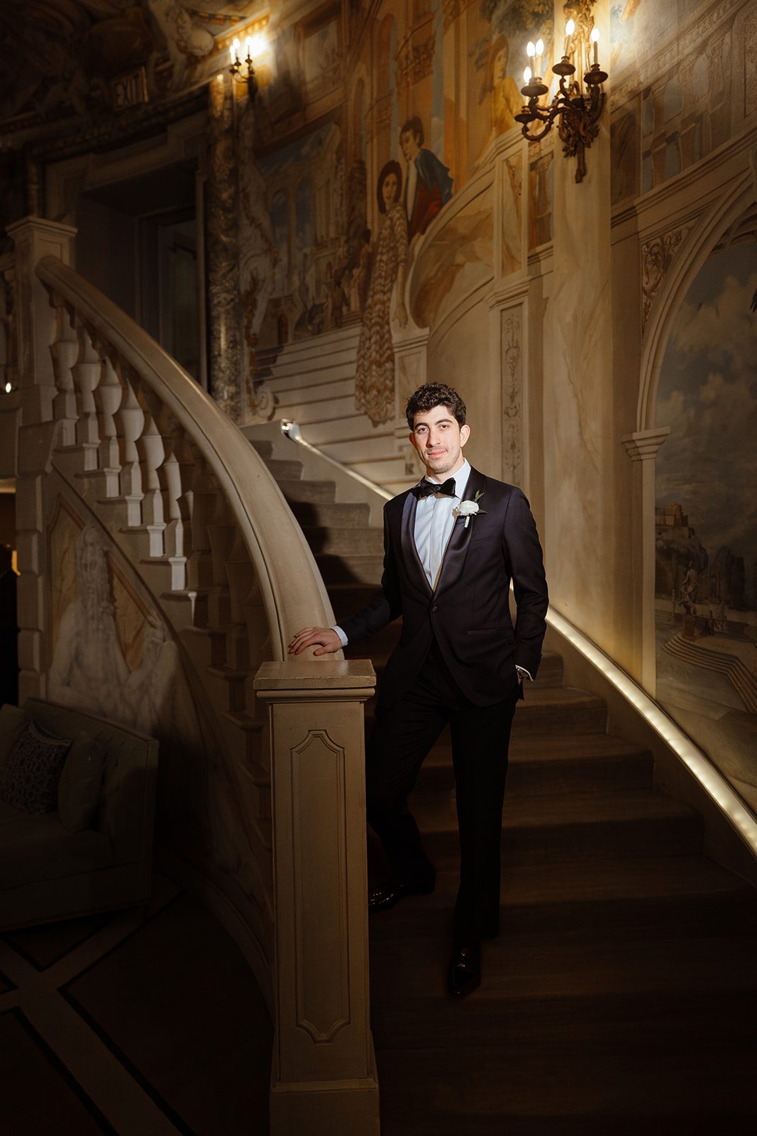 Wedding at The Pierre — dori ben ben rotunda stairs